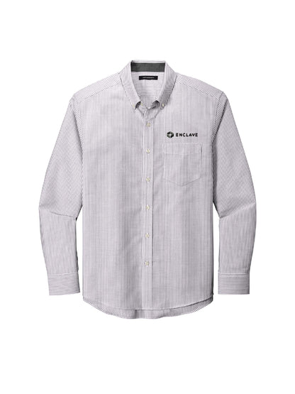EC108. Port Authority® SuperPro™ Oxford Stripe Shirt