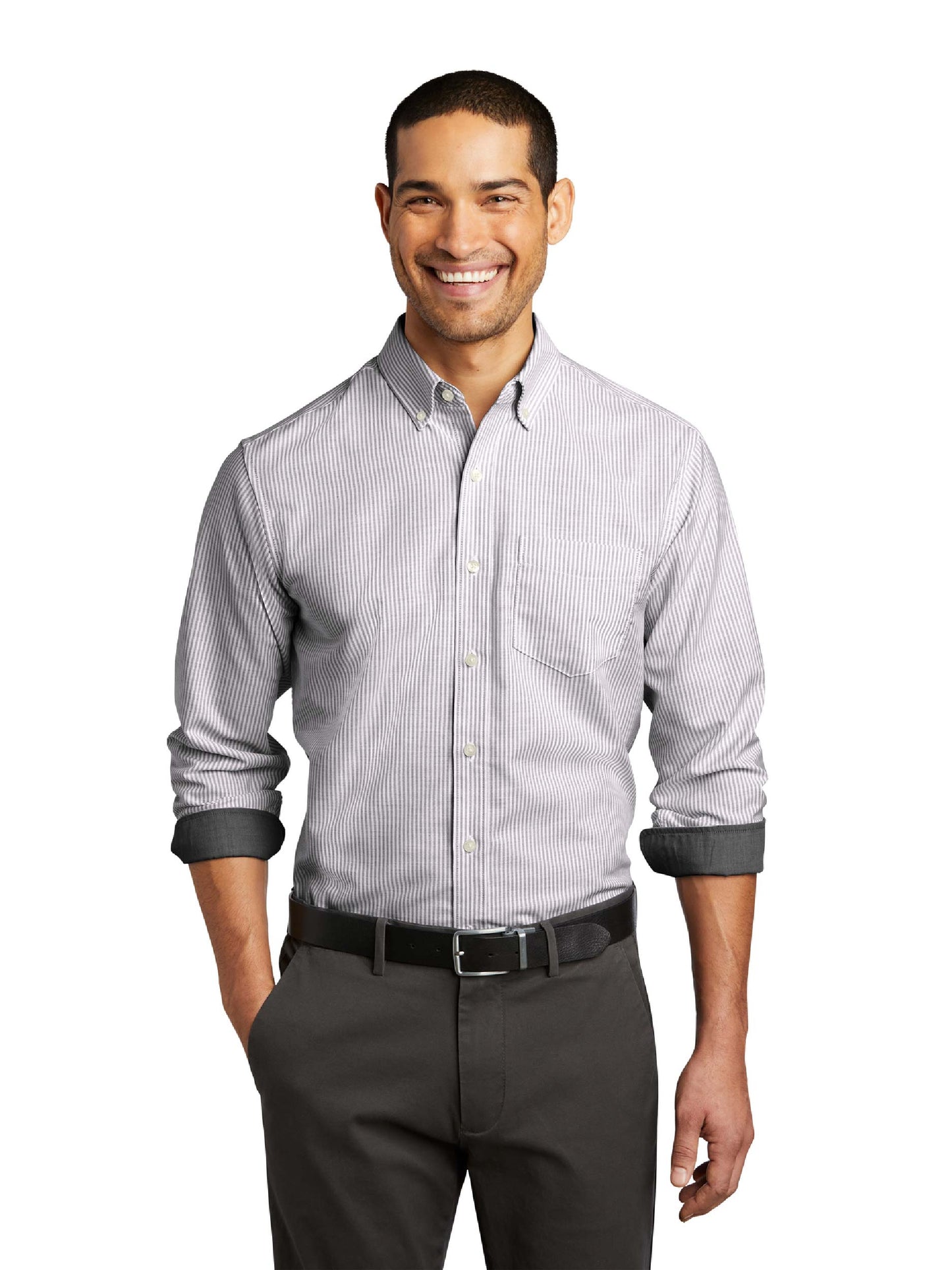 EC108. Port Authority® SuperPro™ Oxford Stripe Shirt