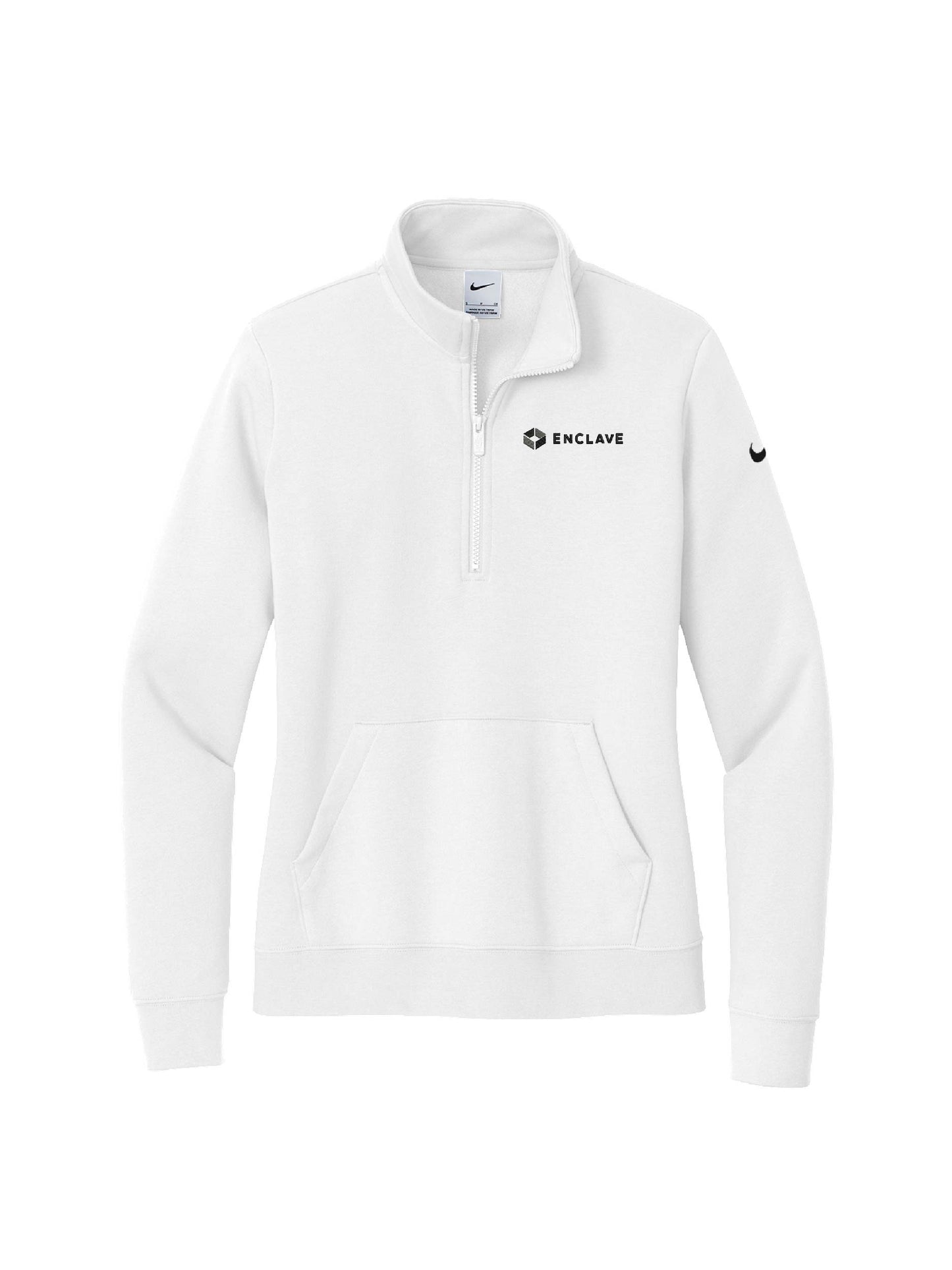 EC222. Nike Ladies Club Fleece Sleeve Swoosh 1/2-Zip