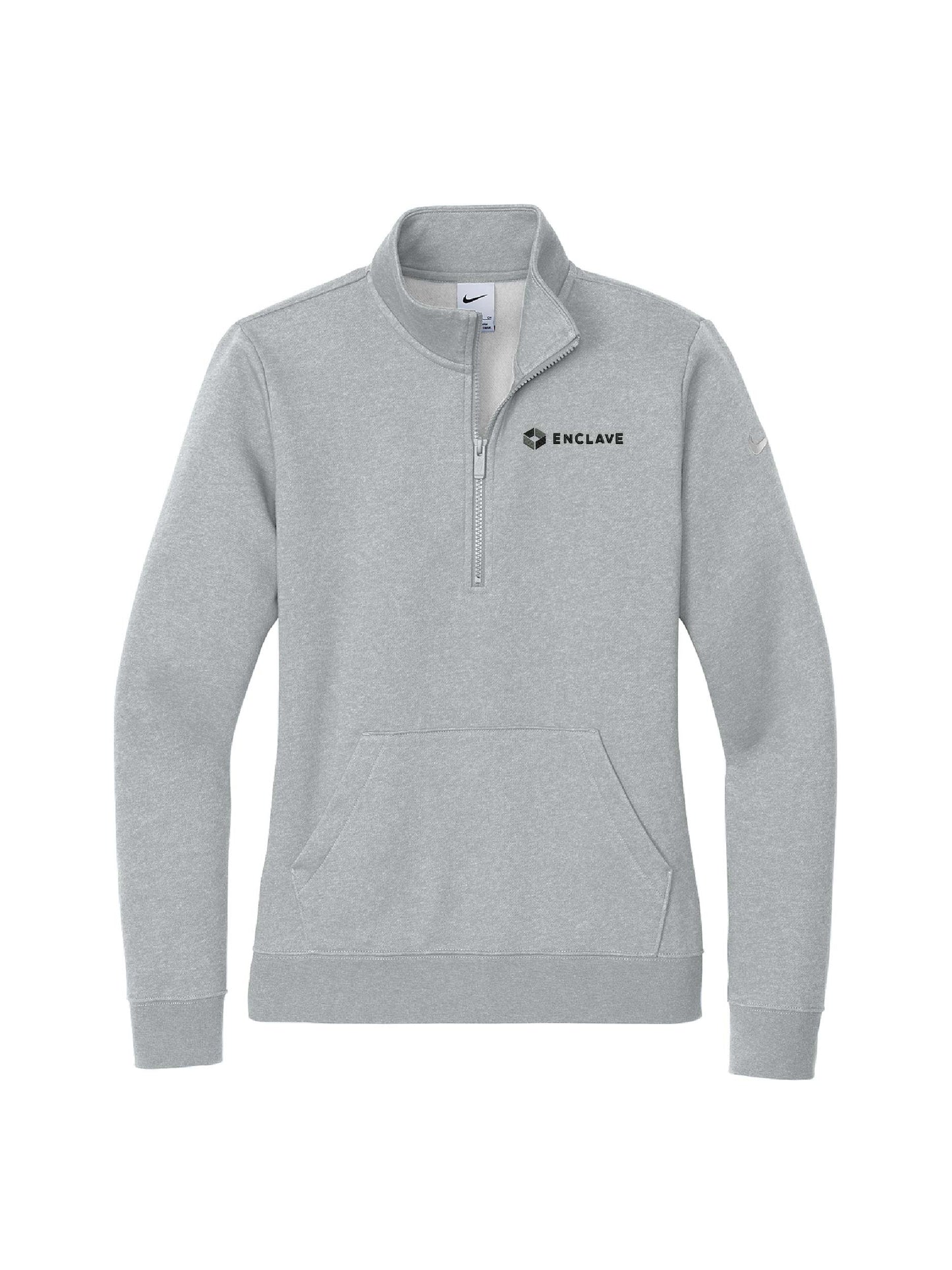 EC222. Nike Ladies Club Fleece Sleeve Swoosh 1/2-Zip