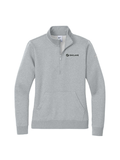 EC222. Nike Ladies Club Fleece Sleeve Swoosh 1/2-Zip