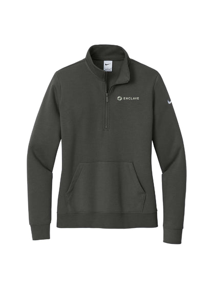 EC222. Nike Ladies Club Fleece Sleeve Swoosh 1/2-Zip