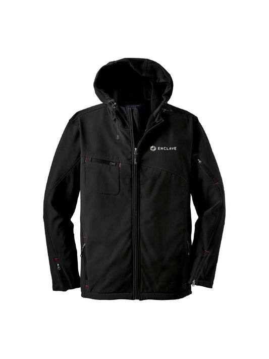 EC117. Port Authority® Textured Hooded Soft Shell Jacket