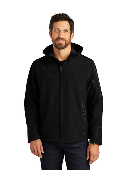 EC117. Port Authority® Textured Hooded Soft Shell Jacket