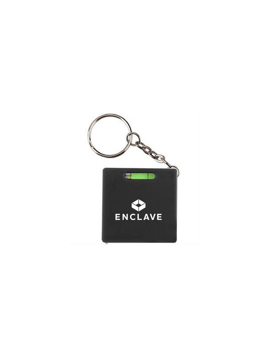 Square Tape Measure w/Level & Key Chain