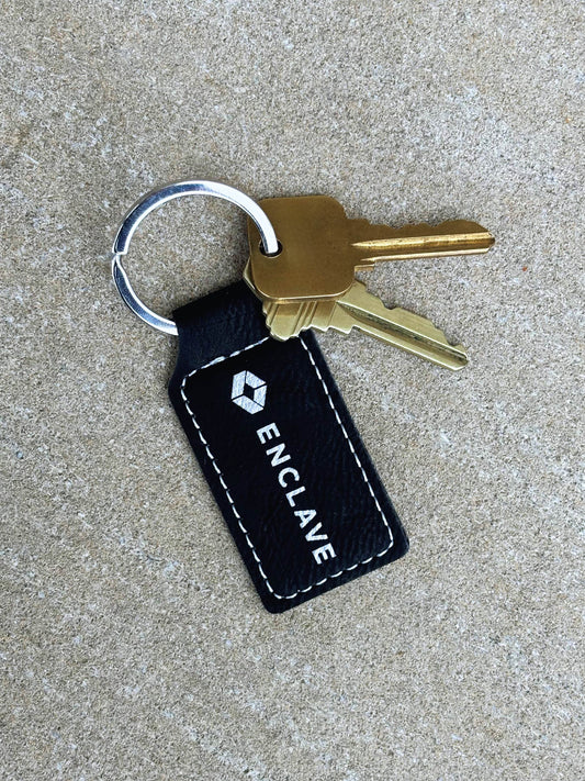 Leatherette Rectangle Keychain
