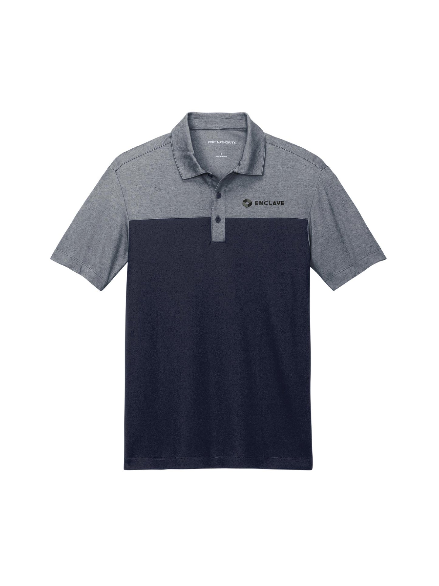 EC112. Port Authority® Fine Pique Blend Blocked Polo
