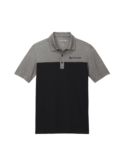 EC112. Port Authority® Fine Pique Blend Blocked Polo