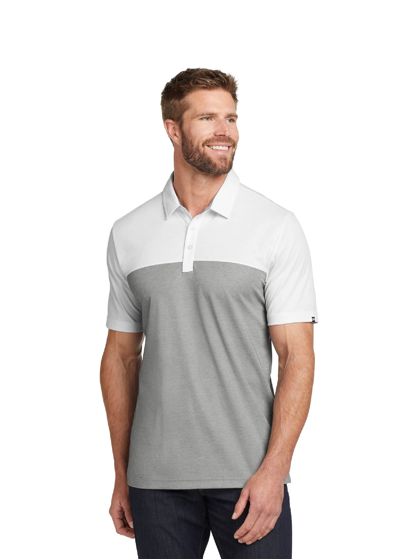 EC148.  TravisMathew Oceanside Blocked Polo
