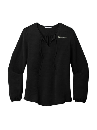 EC238. Port Authority® Women's Textured Crepe Blouse