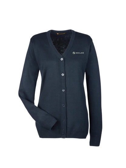 EC241. Harriton Women's Pilbloc V-Neck Button Cardigan Sweater