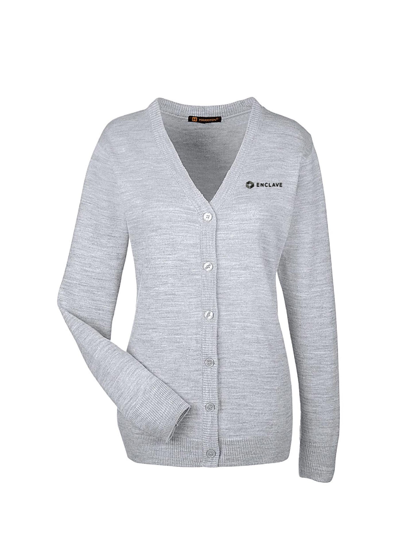EC241. Harriton Women's Pilbloc V-Neck Button Cardigan Sweater