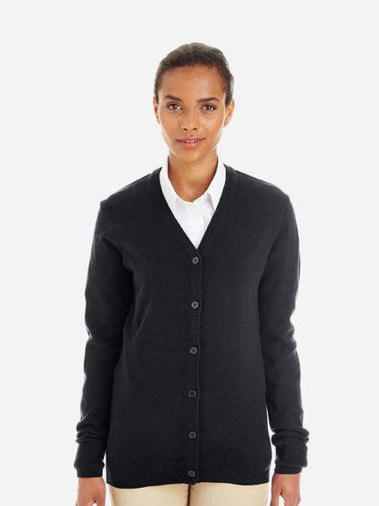 EC241. Harriton Women's Pilbloc V-Neck Button Cardigan Sweater