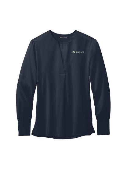 EC243. Brooks Brothers® Women’s Open-Neck Satin Blouse