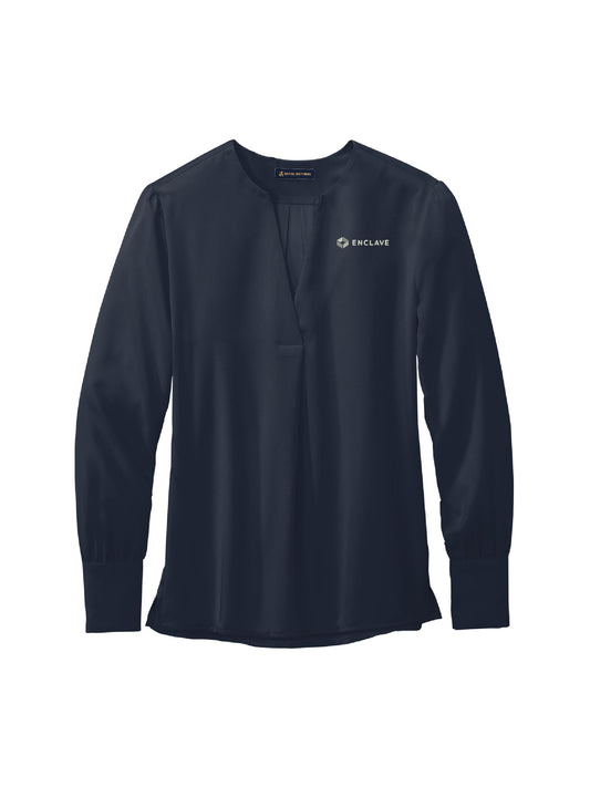 EC243. Brooks Brothers® Women’s Open-Neck Satin Blouse