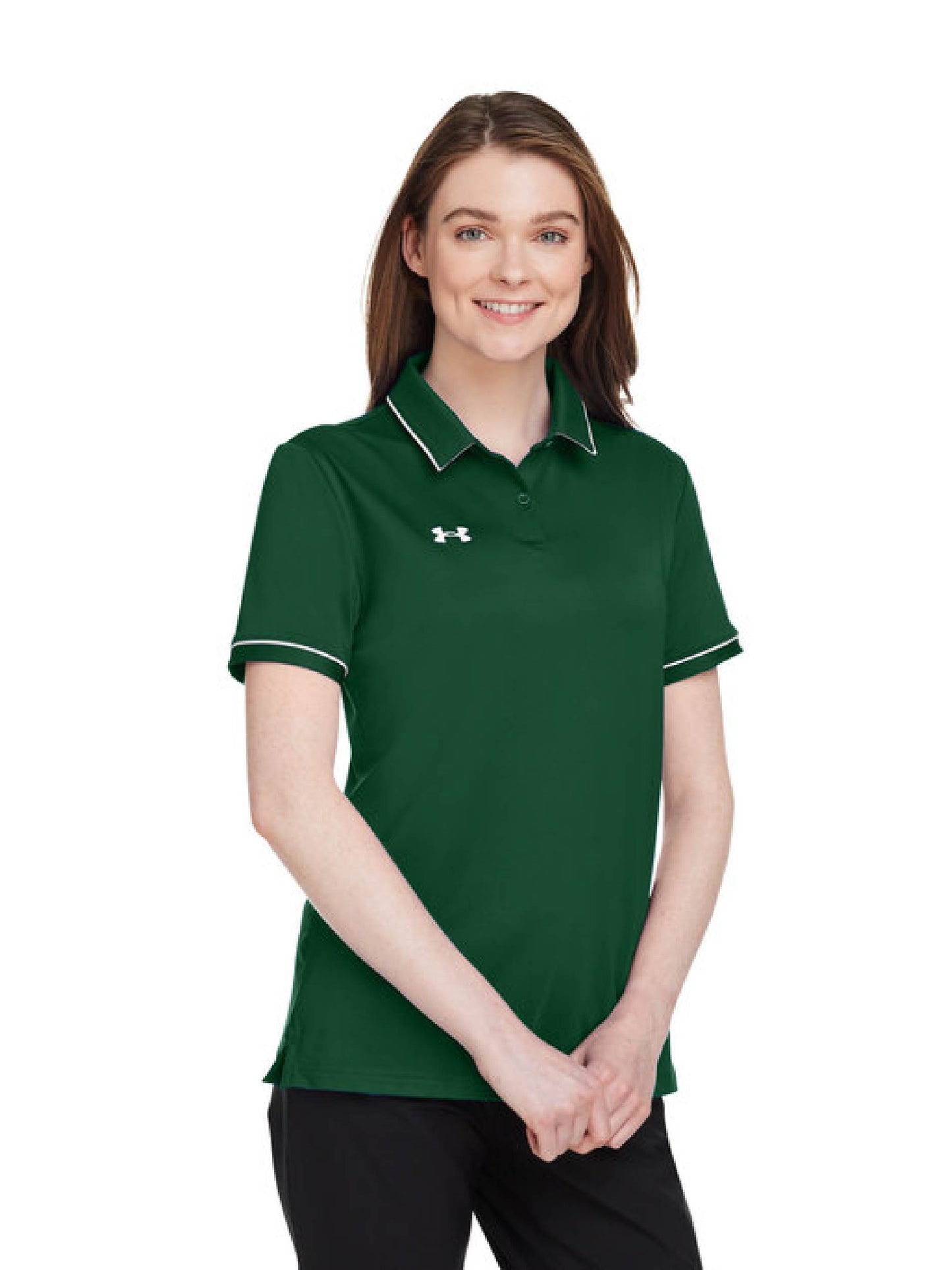 GGF101. Under Armour Ladies' Tipped Teams Performance Polo