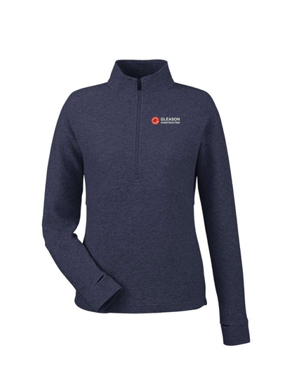 GLCO210. North End Women's Spirit Textured 1/4-Zip Pullover