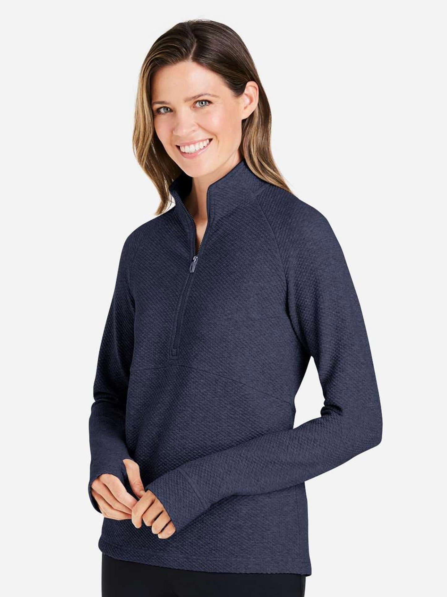 GLCO210. North End Women's Spirit Textured 1/4-Zip Pullover