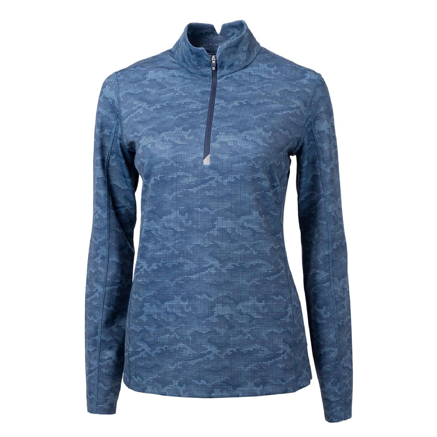 GSC133. Cutter & Buck Traverse Camo Print Stretch Quarter Zip Women's Pullover