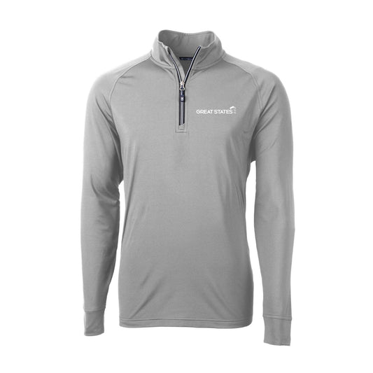 GSC242. Cutter & Buck Adapt Eco Knit Stretch Recycled Men's Quarter Zip Pullover