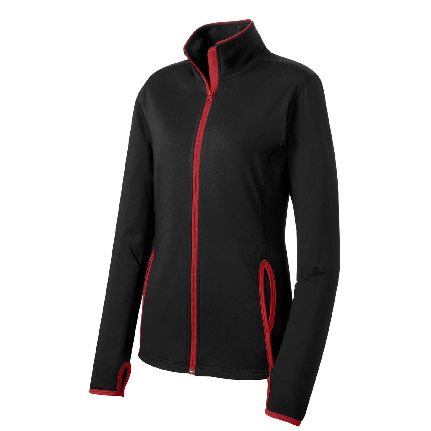 GSC109. Sport-Tek® Ladies' Sport-Wick® Stretch Contrast Full-Zip Jacket