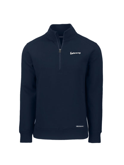GW210. Cutter & Buck Roam Recycled Buttery-Soft Knit Mens Quarter Zip Jacket