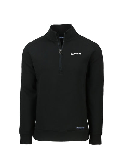 GW210. Cutter & Buck Roam Recycled Buttery-Soft Knit Mens Quarter Zip Jacket