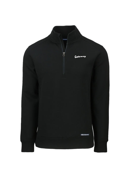 GW210. Cutter & Buck Roam Recycled Buttery-Soft Knit Mens Quarter Zip Jacket