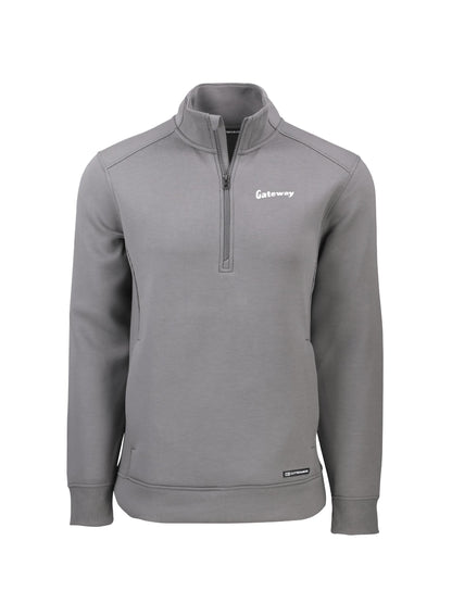 GW210. Cutter & Buck Roam Recycled Buttery-Soft Knit Mens Quarter Zip Jacket