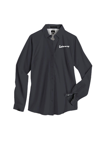 GW102. Women's Influencer 4-Way Strech Solid Woven Shirt