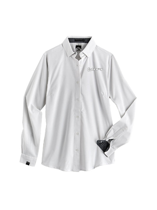 GW102. Women's Influencer 4-Way Strech Solid Woven Shirt