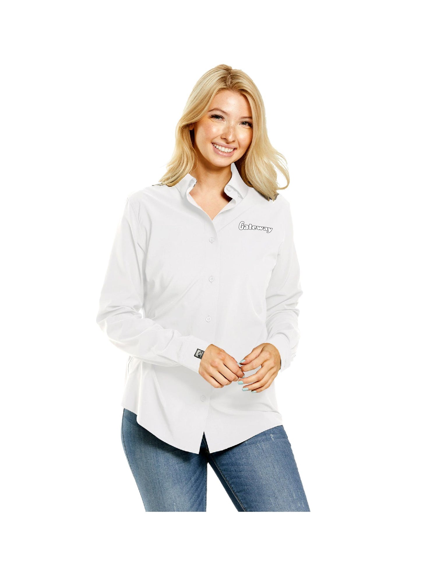 GW102. Women's Influencer 4-Way Strech Solid Woven Shirt