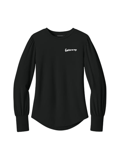 GW103. Mercer+Mettle Women's Stretch Jersey Long Sleeve Blouson Top