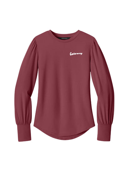 GW103. Mercer+Mettle Women's Stretch Jersey Long Sleeve Blouson Top