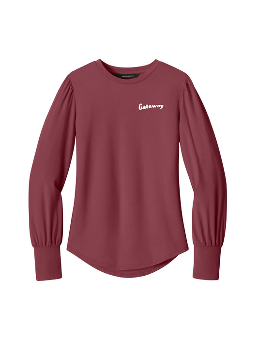 GW103. Mercer+Mettle Women's Stretch Jersey Long Sleeve Blouson Top