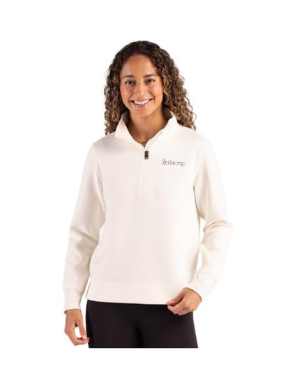 GW111. Cutter & Buck Roam Recycled Buttery-Soft Knit Womens Quarter Zip Pullover