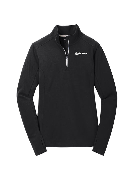 GW113. Sport-Tek Sport Women's Wick Textured 1/4-Zip Pullover
