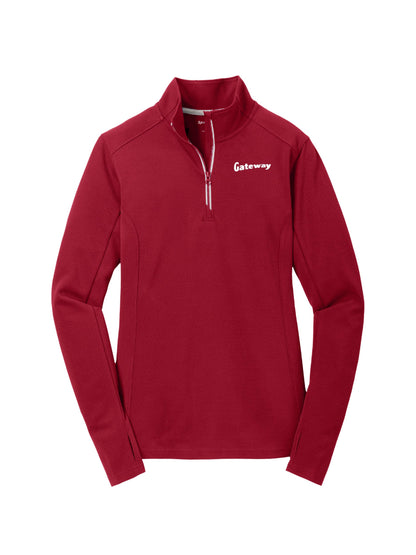 GW113. Sport-Tek Sport Women's Wick Textured 1/4-Zip Pullover