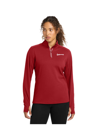 GW113. Sport-Tek Sport Women's Wick Textured 1/4-Zip Pullover