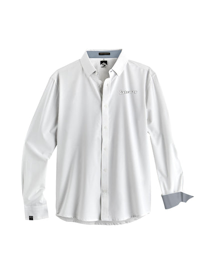 GW203. Men's Influencer 4-Way Strech Solid Woven Shirt