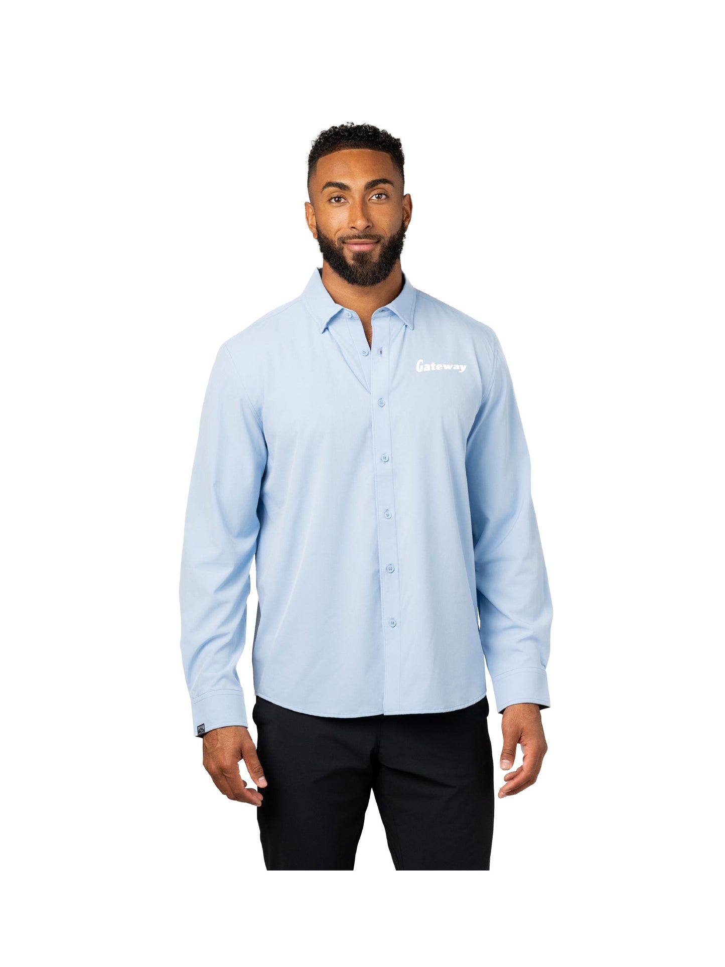 GW203. Men's Influencer 4-Way Strech Solid Woven Shirt