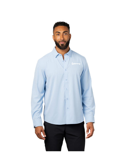 GW203. Men's Influencer 4-Way Strech Solid Woven Shirt