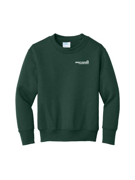 GSC400. Port & Co™ Youth Core Fleece Crewneck Sweatshirt