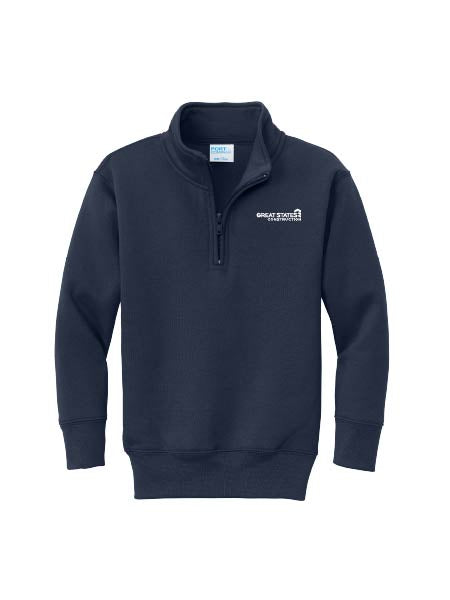 GSC403. Port & Co® Youth Core Fleece 1/4-Zip Pullover Sweatshirt