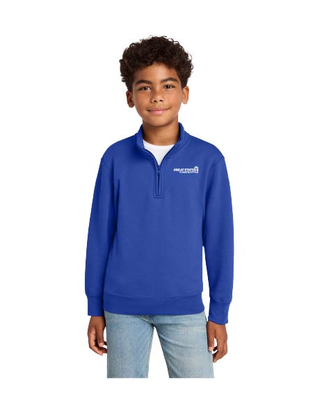 GSC403. Port & Co® Youth Core Fleece 1/4-Zip Pullover Sweatshirt