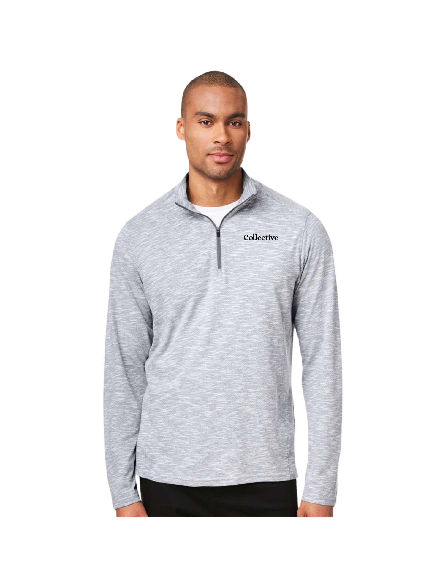 GSC259. North End Men's Eclipse Jacquard Quarter-Zip Pullover