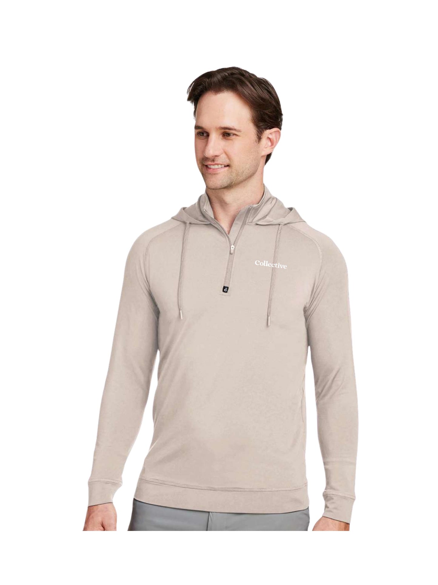 GSC263. Swannies Unisex Vandyke Quarter-Zip Hooded Sweatshirt