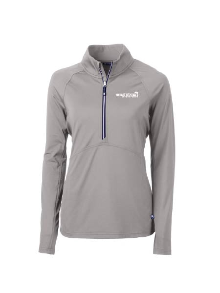 GSC131. Cutter & Buck Adapt Eco Knit Stretch Recycled Women's Half Zip Pullover