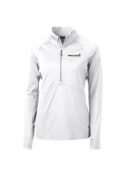 GSC131. Cutter & Buck Adapt Eco Knit Stretch Recycled Women's Half Zip Pullover