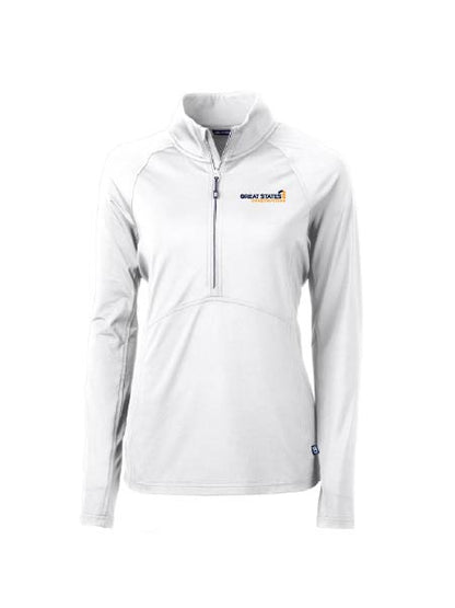 GSC131. Cutter & Buck Adapt Eco Knit Stretch Recycled Women's Half Zip Pullover